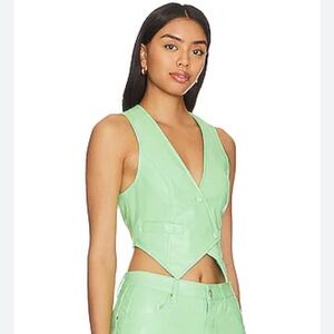 Revolve AFRM Lilet Top Vest in Key Lime‎ Sz XXS